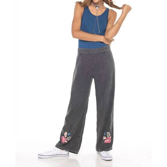 NEW SKEMO jean basic long pants in charcoal - Picture 1 of 2